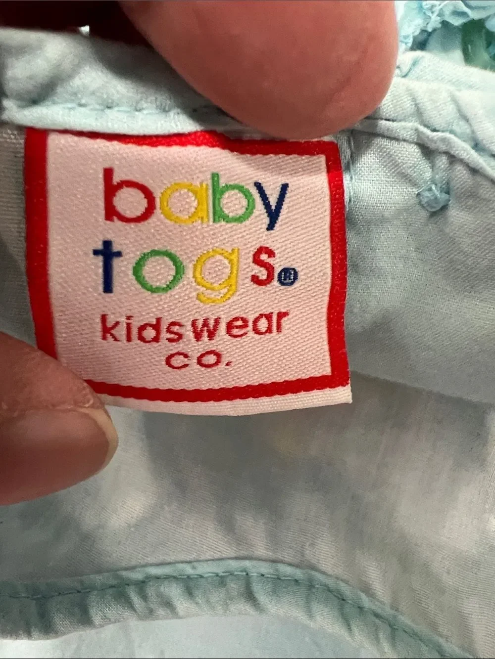 Baby Togs blue smocked embroidered cotton dress size 2T